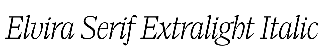 Elvira Serif Extralight Italic